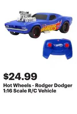 Best Buy Hot Wheels - Rodger Dodger 1:16 Scale R/C Vehicle offer