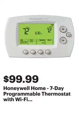 Best Buy Honeywell Home - 7-Day Programmable Thermostat with Wi-Fi Capability - White offer