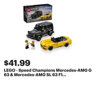 Best Buy LEGO - Speed Champions Mercedes-AMG G 63 & Mercedes-AMG SL 63 F1 Toy Car 76924 offer