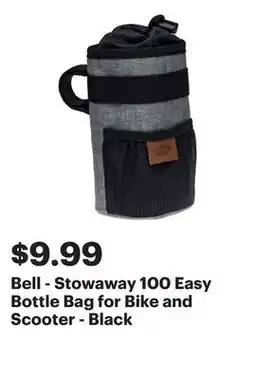 Best Buy Bell - Stowaway 100 Easy Bottle Bag for Bike and Scooter - Black offer