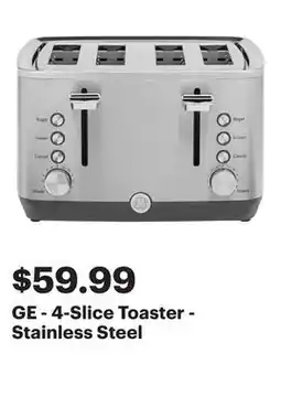 Best Buy GE - 4-Slice Toaster - Stainless Steel offer