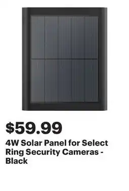 Best Buy 4W Solar Panel for Select Ring Security Cameras - Black offer