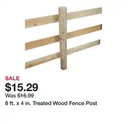 Tractor Supply Company 8 ft. x 4 in. Treated Wood Fence Post offer