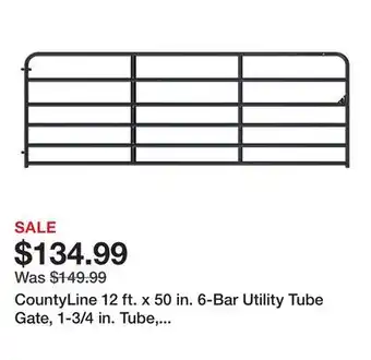 Tractor Supply Company CountyLine 12 ft. x 50 in. 6-Bar Utility Tube Gate, 1-3/4 in. Tube, Blue offer