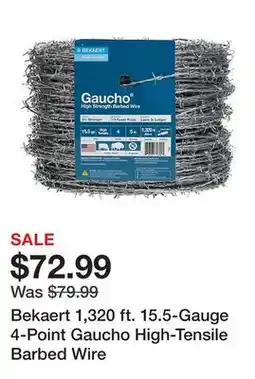 Tractor Supply Company Bekaert 1,320 ft. 15.5-Gauge 4-Point Gaucho High-Tensile Barbed Wire offer