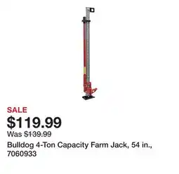 Tractor Supply Company Bulldog 4-Ton Capacity Farm Jack, 54 in., 7060933 offer