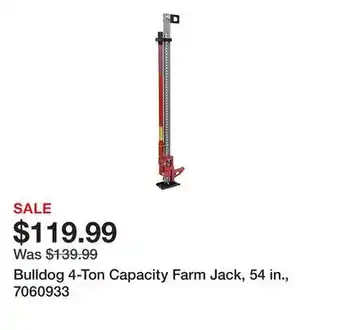 Tractor Supply Company Bulldog 4-Ton Capacity Farm Jack, 54 in., 7060933 offer