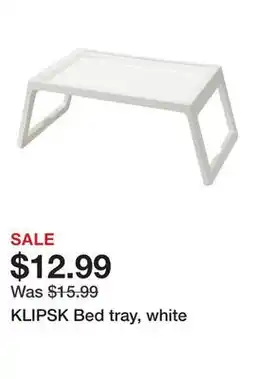 Ikea KLIPSK Bed tray, white offer