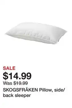 Ikea SKOGSFRÄKEN Pillow, side/back sleeper offer