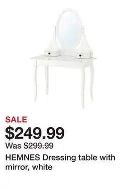 Ikea HEMNES Dressing table with mirror, white offer