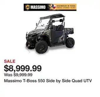 Tractor Supply Company Massimo T-Boss 550 Side by Side Quad UTV offer