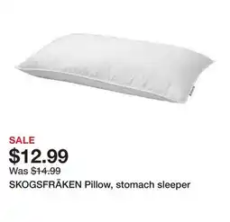 Ikea SKOGSFRÄKEN Pillow, stomach sleeper offer