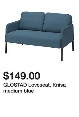 Ikea GLOSTAD Loveseat, Knisa medium blue offer