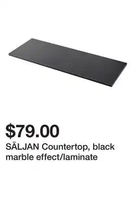 Ikea SÄLJAN Countertop, black marble effect/laminate offer