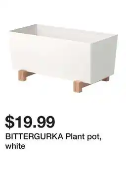 Ikea BITTERGURKA Plant pot, white offer