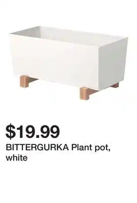 Ikea BITTERGURKA Plant pot, white offer