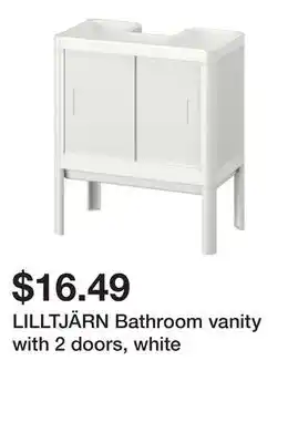 Ikea LILLTJÄRN Bathroom vanity with 2 doors, white offer