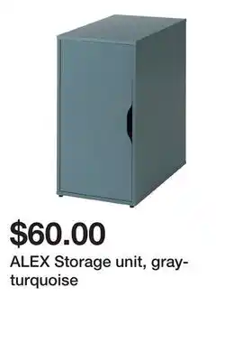 Ikea ALEX Storage unit, gray-turquoise offer