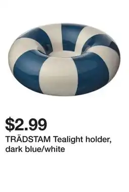 Ikea TRÄDSTAM Tealight holder, dark blue/white offer