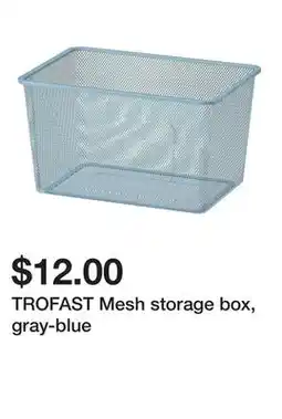 Ikea TROFAST Mesh storage box, gray-blue offer