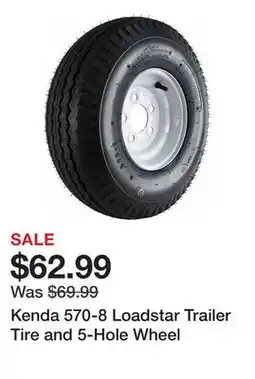 Tractor Supply Company Kenda 570-8 Loadstar Trailer Tire and 5-Hole Wheel offer