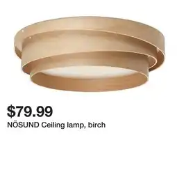 Ikea NÖSUND Ceiling lamp, birch offer