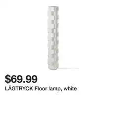 Ikea LÅGTRYCK Floor lamp, white offer