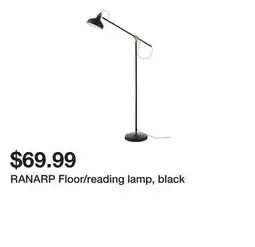 Ikea RANARP Floor/reading lamp, black offer