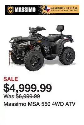 Tractor Supply Company Massimo MSA 550 4WD ATV offer