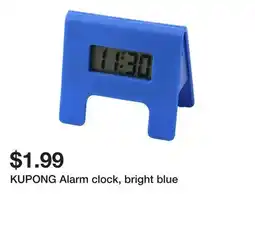 Ikea KUPONG Alarm clock, bright blue offer