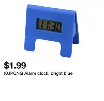 Ikea KUPONG Alarm clock, bright blue offer