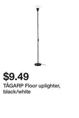 Ikea TÅGARP Floor uplighter, black/white offer