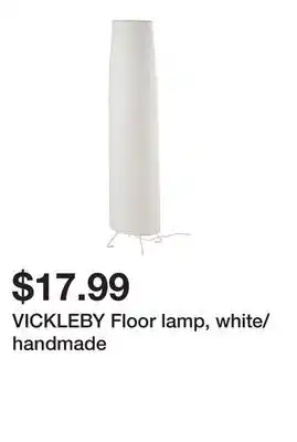 Ikea VICKLEBY Floor lamp, white/handmade offer