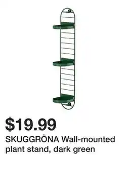 Ikea SKUGGRÖNA Wall-mounted plant stand, dark green offer