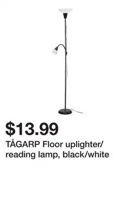 Ikea TÅGARP Floor uplighter/reading lamp, black/white offer