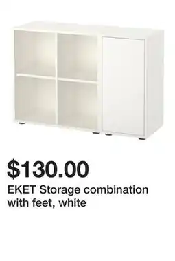 Ikea EKET Storage combination with feet, white offer