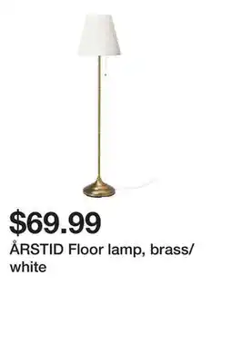 Ikea ÅRSTID Floor lamp, brass/white offer