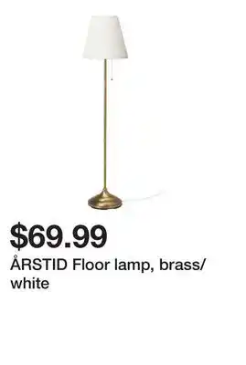 Ikea ÅRSTID Floor lamp, brass/white offer