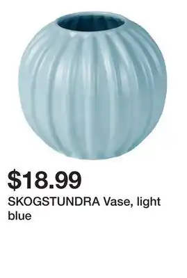 Ikea SKOGSTUNDRA Vase, light blue offer