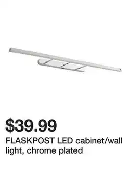 Ikea FLASKPOST LED cabinet/wall light, chrome plated offer