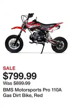 Tractor Supply Company BMS Motorsports Pro 110A Gas Dirt Bike, Red offer