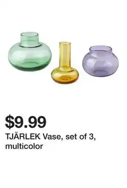 Ikea TJÄRLEK Vase, set of 3, multicolor offer