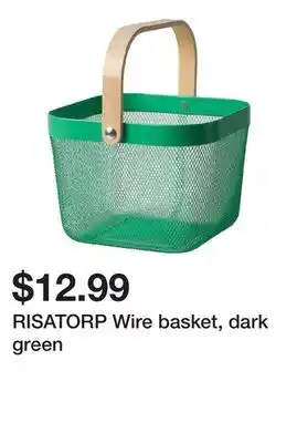 Ikea RISATORP Wire basket, dark green offer