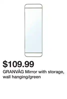 Ikea GRANVÅG Mirror with storage, wall hanging/green offer