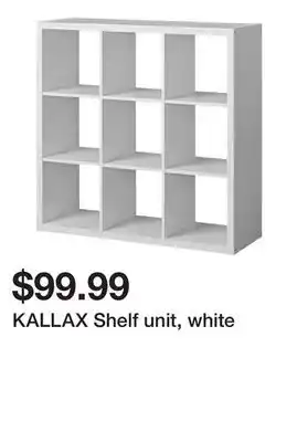 Ikea KALLAX Shelf unit, white offer