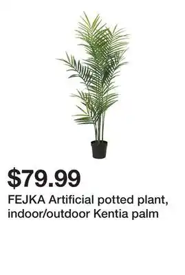 Ikea FEJKA Artificial potted plant, indoor/outdoor Kentia palm offer