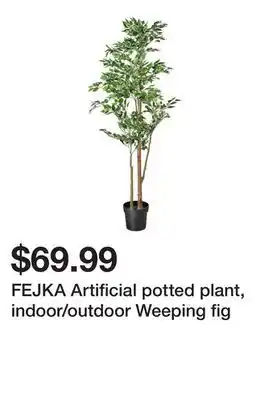 Ikea FEJKA Artificial potted plant, indoor/outdoor Weeping fig offer