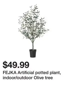 Ikea FEJKA Artificial potted plant, indoor/outdoor Olive tree offer