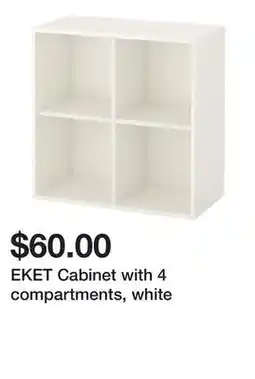 Ikea EKET Cabinet with 4 compartments, white offer