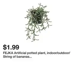 Ikea FEJKA Artificial potted plant, indoor/outdoor/String of bananas hanging offer